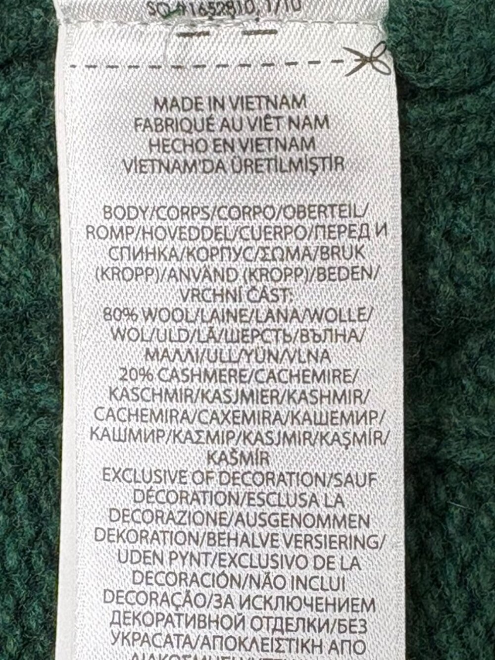 Polo Ralph Lauren Cable Knit Wool & Cashmere Cardigan – XS – Green - Picture 9 of 14